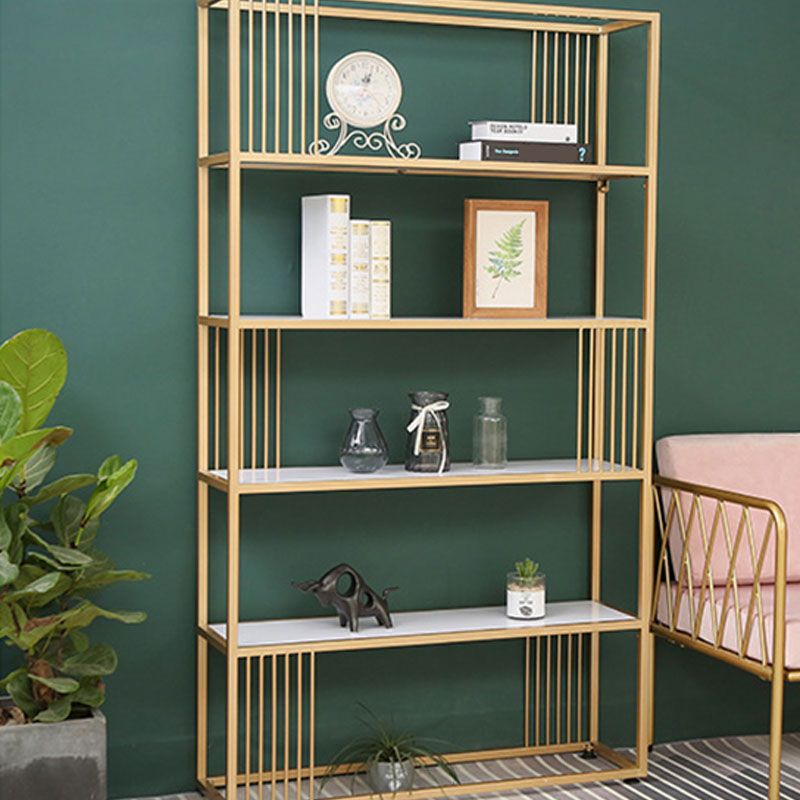 Modern Metal and Wooden Book Shelf Open Home Shelf Bookcase with Shelves Clearhalo 'Bookcases' 'furn' 'furn_bookcases' 'Furniture' 'Office Furniture' 1200x1200_fc95c5c0-3fa9-46a2-b844-20d2c5011fff