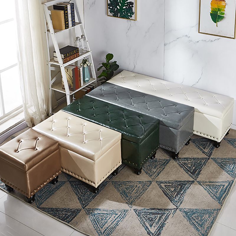 15.7" W Cushioned Bench Upholstered Mid-Century Modern Seating Bench Clearhalo 'Benches' 'Chairs & Seating' 'furn' 'furn_benches' 'Furniture' 'Living Room Furniture' 1200x1200_fc95d92d-227f-4931-8188-ad2ca191b9fd