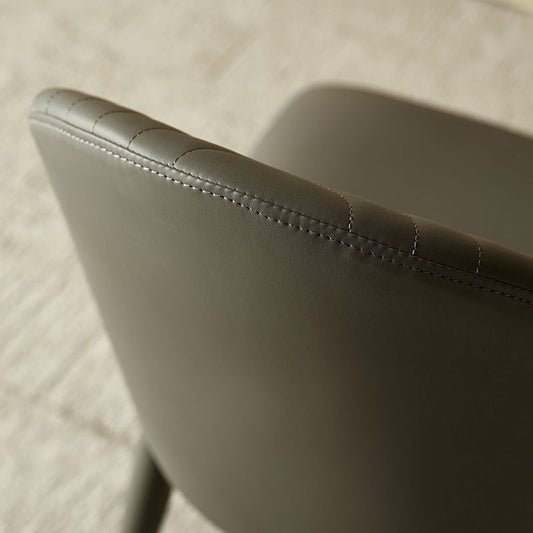 Contemporary Metal Dining Room Chairs Dining Armless Faux Leather Chairs Clearhalo ' kitchen&dining_furn' 'Dining Chairs' 'Dining Tables & Seating' 'dining_chair' 'furn' 'furn_dining_chair' 'Furniture' 'furniture_dining_chair' 'Kitchen & Dining Furniture' 'kitchen' 1200x1200_fc95e7ac-0fda-4278-82d5-1e41769f9562