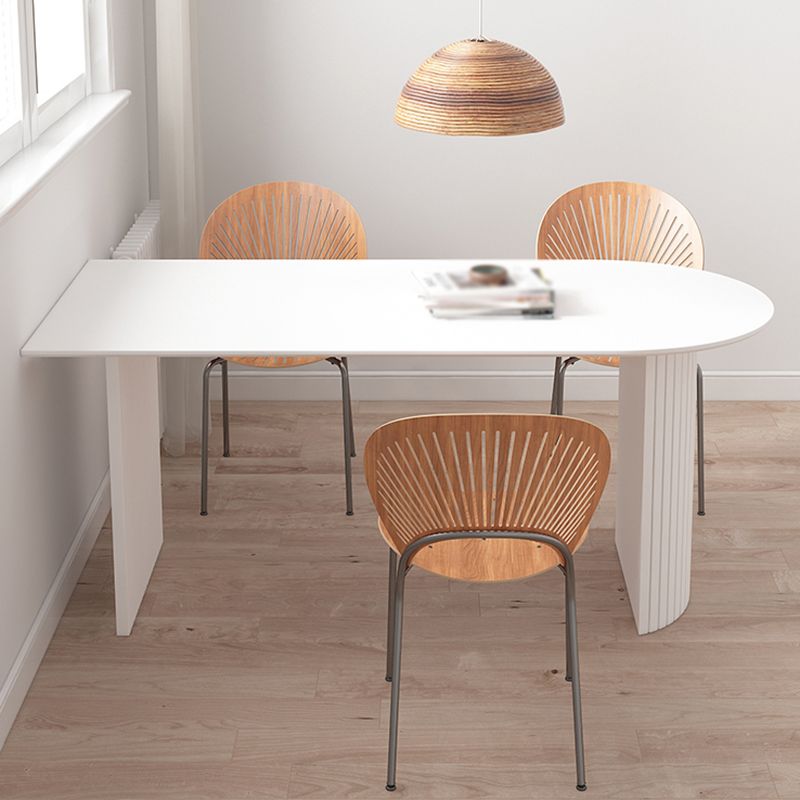 Free Form Modern Style Dining Table White Fixed Table with Sintered Stone Clearhalo ' dining_table' 'Dining Tables & Seating' 'Dining Tables' 'furn' 'furn_dining_table' 'Furniture' 'furniture_dining_table' 'Kitchen & Dining Furniture' 'kitchen&dining_furn' 'kitchen' 'kitchen_dining_table' 1200x1200_fc98af41-be57-4010-9e2c-24070fe6ae5a