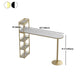 Glam Pub Table Bar Height Specialty Bar Table with Wine Rack