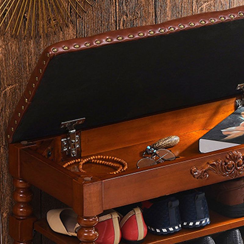 Banc de sièges en caoutchouc rectangle recapisé 14 "w banc d'entrée de rangement à chaussures