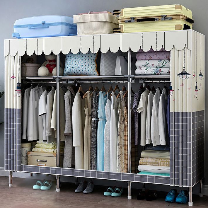 Moderner Kleiderschrank Armoire Aluminiumlegierung Rahmen Kleiderschrank für Zuhause