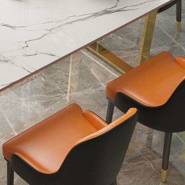 Luxury 1/2/5/7 Pieces Dining Set Sintered Stone Dining Table Set with Leather Chairs Clearhalo 'Dining Room Sets' 'Dining Tables & Seating' 'dining_room_set' 'furn' 'furn_dining_room_set' 'Furniture' 'furniture_dining_room_set' 'Kitchen & Dining Furniture' 'kitchen&dining_furn' 'kitchen' 1200x1200_fc9b94e5-5a62-4132-8d6c-3978daaa332b