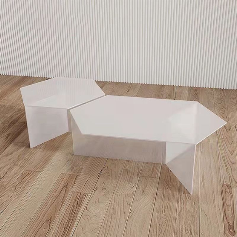 Geometric Clear Acrylic Coffee Table Modern Colored Cocktail Table Clearhalo 'Coffee & Accent Tables' 'Coffee Tables' 'coffee_tables' 'furn' 'furn_coffee_tables' 'Furniture' 'Living Room Furniture' 1200x1200_fc9ba967-67a6-42c9-b34b-e3e4bbcb1096
