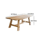 Natural Solid Wood Dining Table Modern Dining Table with Trestle Base