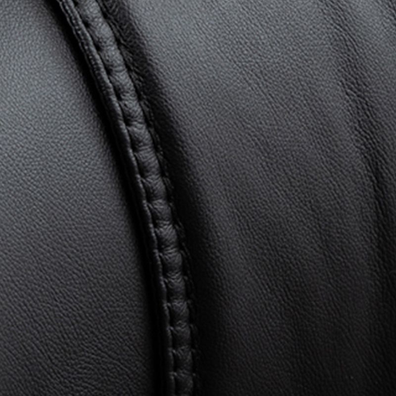 Chaise de bureau à glissement moderne chaise de bureau de hauteur de siège réglable en cuir en noir