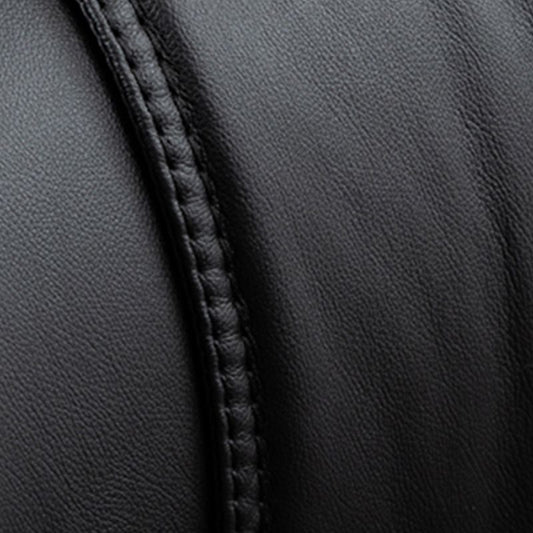 Silla de oficina moderna de oficina cuero asiento ajustable altura de altura silla de escritorio en negro