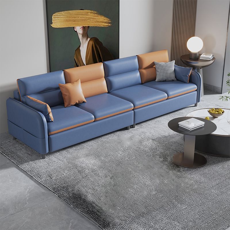 Contemporary Fabric Loose Back Sofa 29.53"High Pillow Top Arm Sofa with Storage Clearhalo 'furn' 'furn_sofas' 'Furniture' 'furniture_sofas' 'kitchen' 'kitchen_sofas' 'Living Room Furniture' 'Sofa' 'sofas' 1200x1200_fc9e2013-67c5-4d34-878d-4ac329a3bf88
