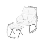 Linen 23.62 "sedia a braccia svasata W con slitta e biscotto