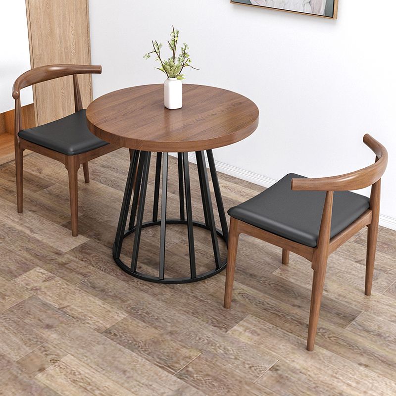 Juego de comedor moderno de 1/2/3 piezas, mesa de comedor redonda de madera de pino para comedor