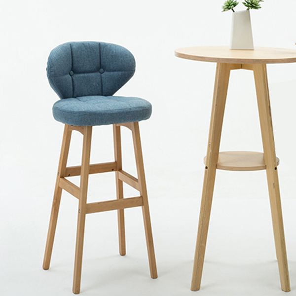 Scandinavia Style Bar-stool Low Back Wooden Legs Barstool for Restaurant Bar Clearhalo 'Bar Furniture' 'Bar Stools' 'bar_stools' 'furn' 'furn_bar_stools' 'furniture_bar_stools' 'Kitchen & Dining Furniture' 'kitchen&dining_furn' 'kitchen' 'kitchen_furn' Furniture' 1200x1200_fca35aa2-a588-490b-8fb7-67f92fdbb180