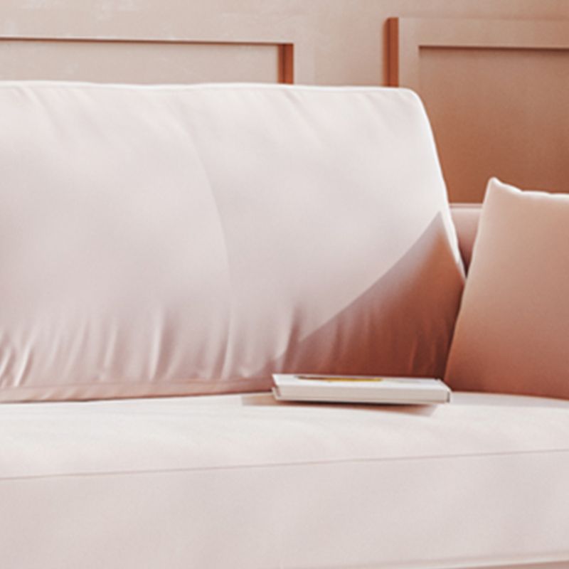 Divano braccio superiore in velluto con due cuscini indietro per l'appartamento