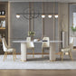 Contemporary Sintered Stone Dining Table Oval Double Pedestal Table for Home Use Clearhalo 'Dining Tables & Seating' 'Dining Tables' 'dining_table' 'furn' 'furn_dining_table' 'Furniture' 'Kitchen & Dining Furniture' 1200x1200_fca3f3b1-666d-45fc-b6da-206d21b9137b