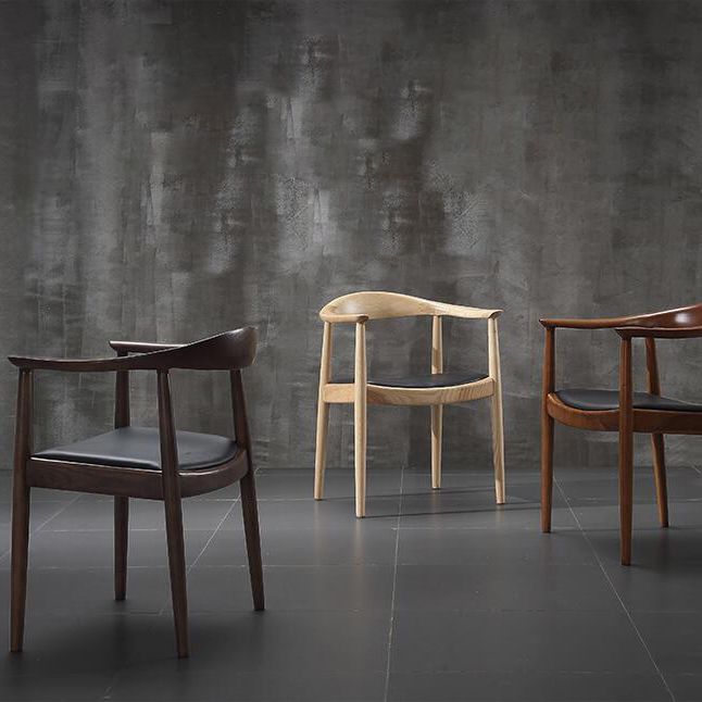 Traditional Wood Dining Arm Chair PU Leather Side Chair for Restaurant Use Clearhalo ' kitchen&dining_furn' 'Dining Chairs' 'Dining Tables & Seating' 'dining_chair' 'furn' 'furn_dining_chair' 'Furniture' 'furniture_dining_chair' 'Kitchen & Dining Furniture' 'kitchen' 1200x1200_fca415cc-3cf4-47f3-af92-79a2f86cde65