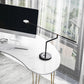 Glam White Curbe Writing Desk Home bureau avec des jambes en métal