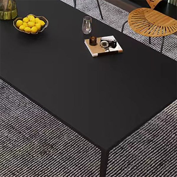Table de salle à manger de style simplicité Table de salle à manger rectangulaire en pierre en noir