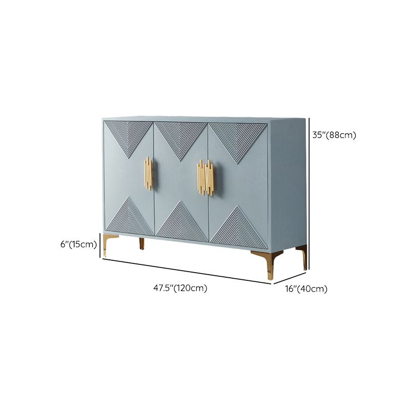Glam Antique Finish Dining Server Door Engineered Wood Sideboard Table Clearhalo 'buffet_sideboard' 'Buffets & Sideboards' 'furn' 'furn_buffet_sideboard' 'Furniture' 'Kitchen & Dining Furniture' 1200x1200_fca73bbe-328d-4cf3-b0f9-5b354fa511e7