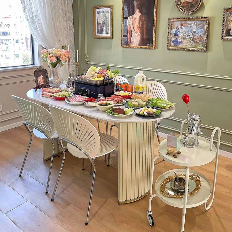 Metal Kitchen and Dining Room Chair Open Back Dining Side Black and Silver Chair Clearhalo 'Dining Chairs' 'Dining Tables & Seating' 'dining_chair' 'furn' 'furn_dining_chair' 'Furniture' 'furniture_dining_chair' 'Kitchen & Dining Furniture' 1200x1200_fca853a3-b9a7-4dad-87cd-4fc1ccf42e5b