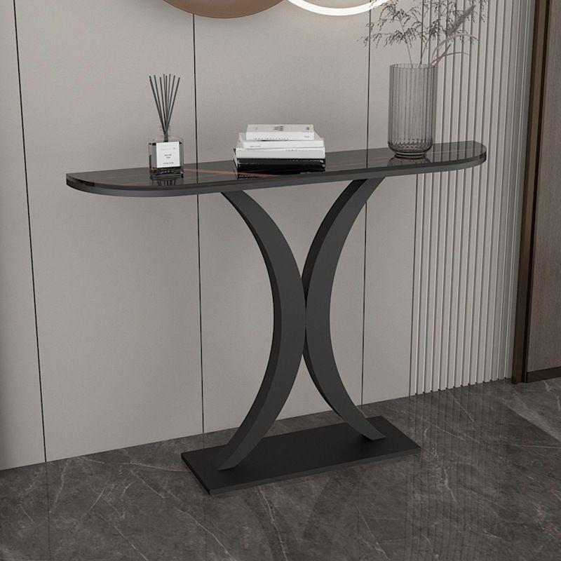 Tavolo di accento console contemporanea Antique Finitura Malf Moon Console Table