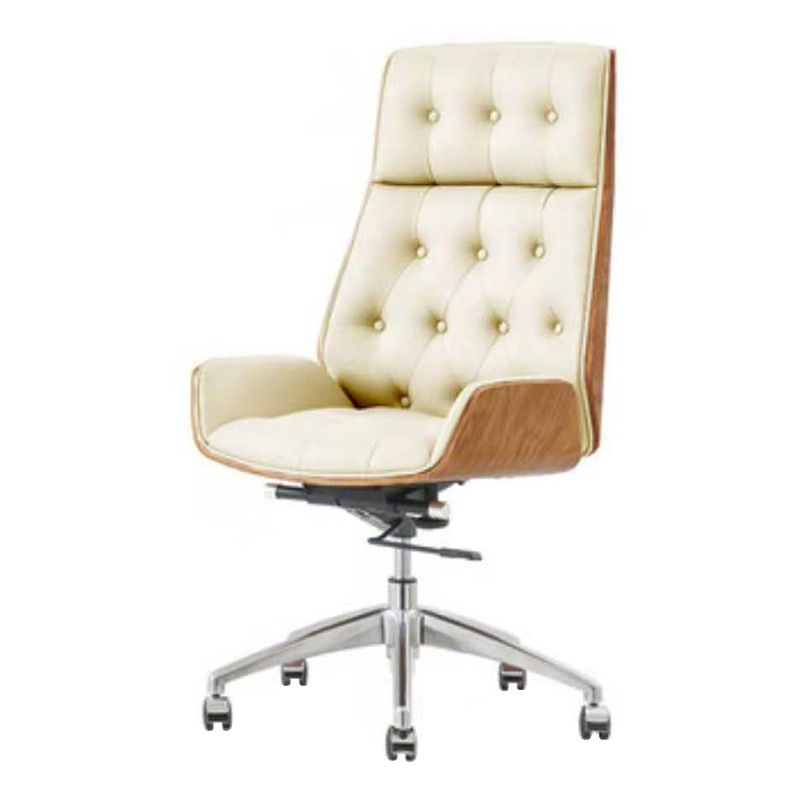 High Back Executive Chair with Metal Frame Contemporary Office Chair with Wheels Clearhalo 'furn' 'furn_office_chair' 'Furniture' 'furniture_office_chair' 'Office Chairs' 'Office Furniture' 'office_chair' 1200x1200_fcaca3a1-3229-4eaf-a6b0-173ed21dfeb4