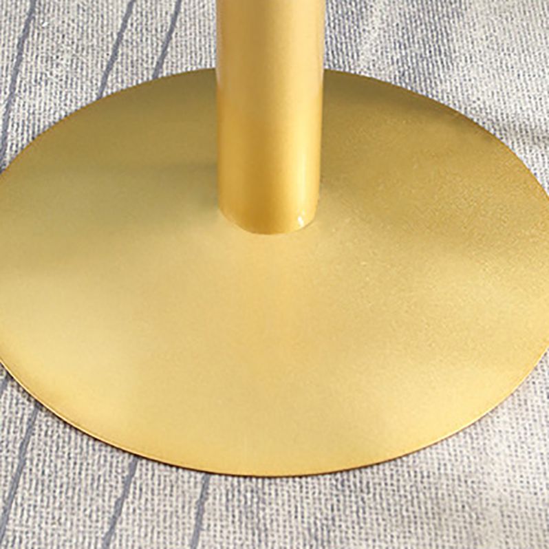 Glam Gold Metal Bar Table 21.6"W Round Top Marble Bistro Table for Breakroom Clearhalo 'Bar Furniture' 'Bar Tables' 'bar_tables' 'furn' 'furn_bar_tables' 'Furniture' 'furniture_bar_tables' 'Kitchen & Dining Furniture' 'kitchen&dining_furn' 'kitchen' 1200x1200_fcacf553-49e0-4bcf-a1ab-c6bd364a05c7