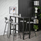 Industrial Stone Indoor Pub Bar Table Iron Trestle Pedestal Bar Dining Table Clearhalo 'Bar Furniture' 'Bar Tables' 'bar_tables' 'furn' 'furn_bar_tables' 'Furniture' 'furniture_bar_tables' 'Kitchen & Dining Furniture' 1200x1200_fcaf8f81-4cd1-4967-ac3a-1e09cb798f1c
