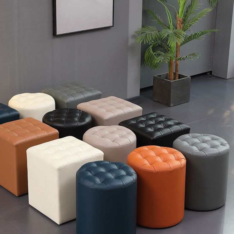 Genuine Leather Ottoman Tufted Square Whole Colored Water Resistant Cube Ottoman Clearhalo 'furn' 'furn_ottomans_poufs' 'Furniture' 'Living Room Furniture' 'Ottomans & Poufs' 'ottomans_poufs' 1200x1200_fcb14f9b-f5b2-4bff-b9cb-732cce86513e