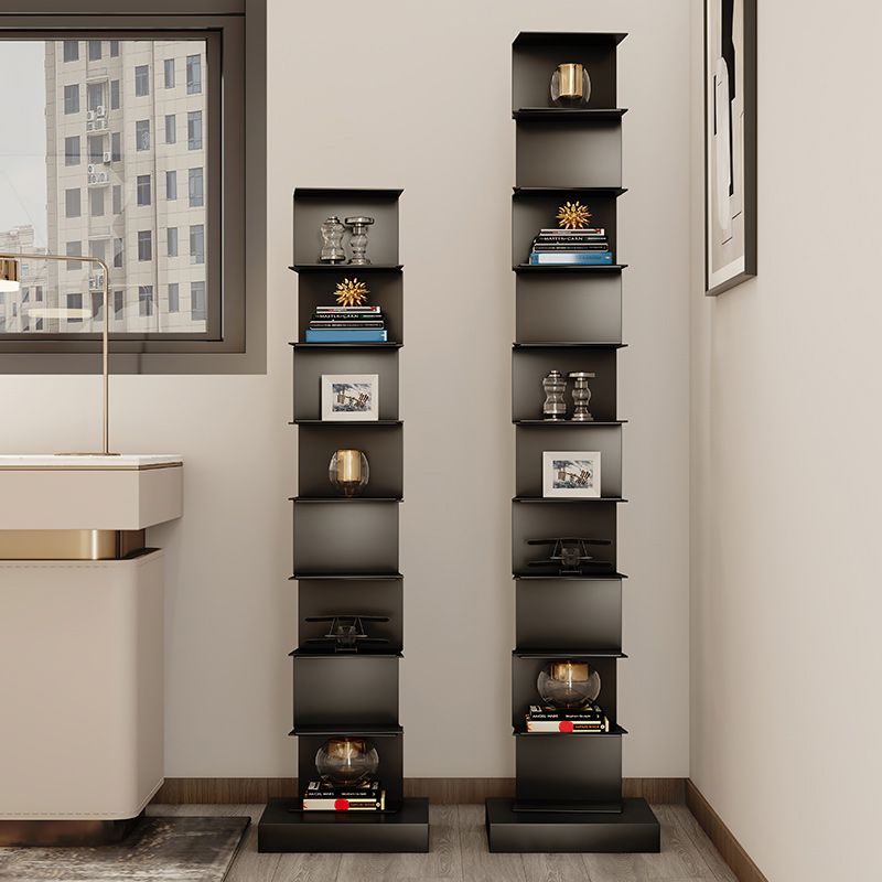 Glam Vertical Corner Bookshelf Iron Closed Back Bookcase for Home Clearhalo 'Bookcases' 'furn' 'furn_bookcases' 'Furniture' 'furniture_bookcases' 'Office Furniture' 1200x1200_fcb4be4e-3b1e-46f0-a828-e9b12dae1f2e