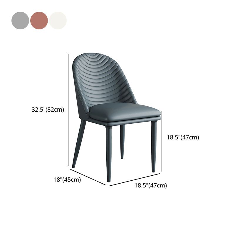 Minimalist Style Solid Back Armless Dining Chairs Leather Dining Chairs Clearhalo 'Dining Chairs' 'Dining Tables & Seating' 'dining_chair' 'furn' 'furn_dining_chair' 'Furniture' 'Kitchen & Dining Furniture' 1200x1200_fcb4c8ba-8bc6-436e-8a6e-0b3da29881cc
