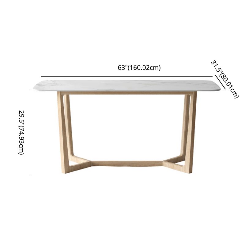 Contemporary Dining Table Set with Solid Wood Table and PU Leather Chairs Clearhalo 'Dining Room Sets' 'Dining Tables & Seating' 'dining_room_set' 'furn' 'furn_dining_room_set' 'Furniture' 'furniture_dining_room_set' 'Kitchen & Dining Furniture' 'kitchen&dining_furn' 'kitchen' 1200x1200_fcb4e3e7-87a0-4aee-8d17-e38447f49914