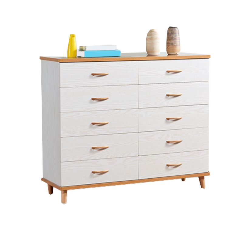 Scratch Resistant Modern Accent Chest with Soft Close Drawers in White