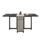 Rectangle Mid-Century Modern Dining Table Drop-Leaf Table with Ash Solid Wood Base,59"L x 29.1"H Clearhalo ' dining_table' 'Dining Tables & Seating' 'Dining Tables' 'furn' 'furn_dining_table' 'Furniture' 'furniture_dining_table' 'Kitchen & Dining Furniture' 'kitchen&dining_furn' 'kitchen' 'kitchen_dining_table' 1200x1200_fcb76109-70c8-4404-9e11-405542a7f538