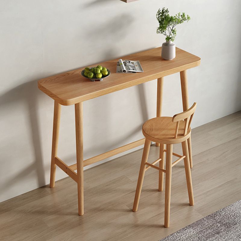 Moderne massief houten bartafel, rechthoekige eettafel voor de keuken