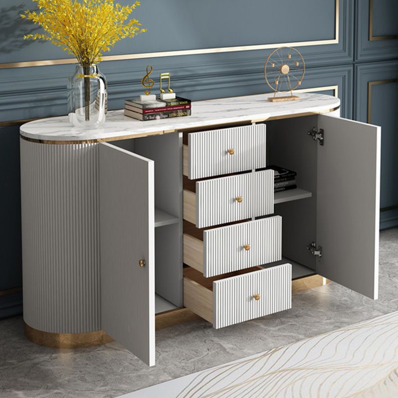 Glam Buffet Sideboard a 4 cassetti e mobili a 2 porte a buffet, 16 "W x 31" H
