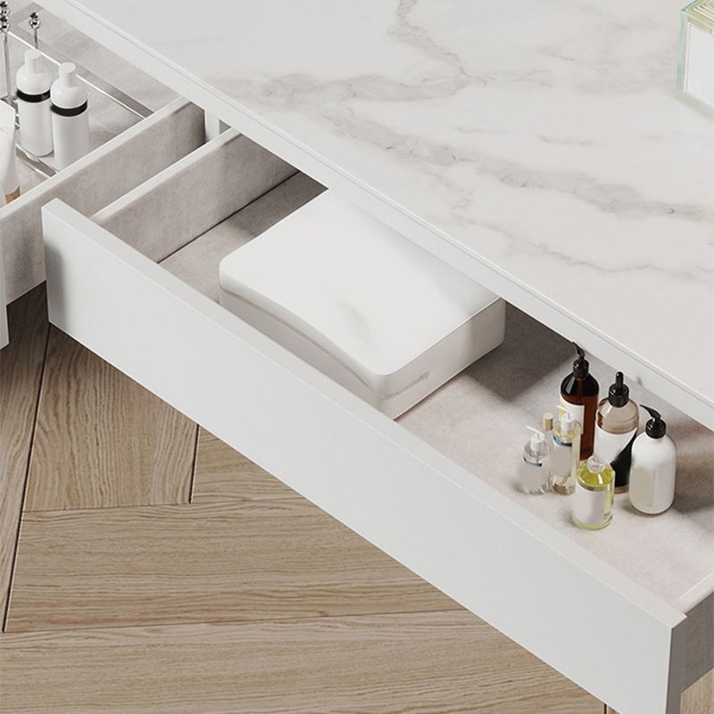 White Make-up Vanity with 2 Drawers and Stool for Bedroom 31.5" High Clearhalo 'Bedroom Furniture' 'furn' 'furn_makeup_vanities' 'Furniture' 'Makeup Vanities' 'makeup_vanities' 1200x1200_fcb9811b-39ac-4e65-a747-ba7f27ae86bb