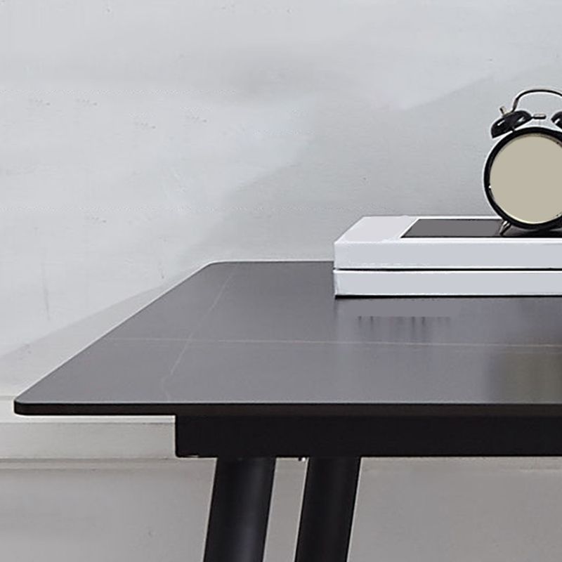 Scrivania contemporanea da scrivania rettangolare con gambe metalliche