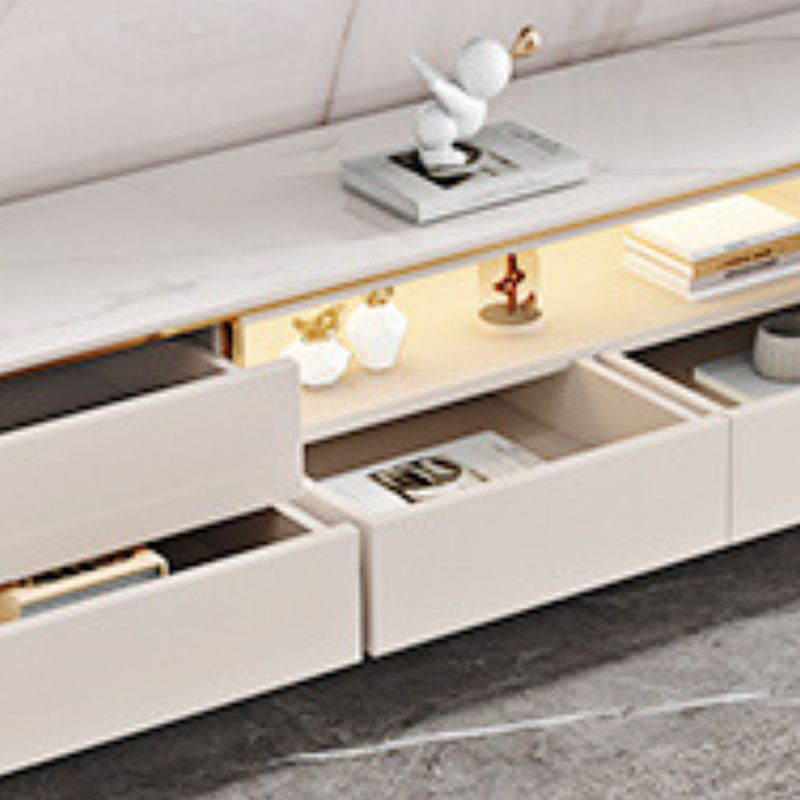 Glam Media Console Glass Open Shelving TV Stand for Living Room Clearhalo 'furn' 'furn_tv_stands_entertainment_centers' 'Furniture' 'Living Room Furniture' 'TV Stands & Entertainment Centers' 'TV Stands & Media Storage Furniture' 'tv_stands_entertainment_centers' 1200x1200_fcbb8032-0651-4d42-94b0-8e25da3677b8