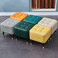 Square Footstools Modern Genuine Leather Foot Stool , 15.6" H Clearhalo 'furn' 'furn_ottomans_poufs' 'Furniture' 'Living Room Furniture' 'Ottomans & Poufs' 'ottomans_poufs' 1200x1200_fcbc878f-1faf-43da-ade2-b1e8630bfbd6