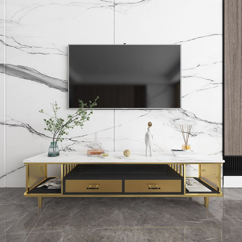 Offene Medienkonsole, TV-Ständer, Konsolen-Glamour-TV-Ständer für das Wohnzimmer