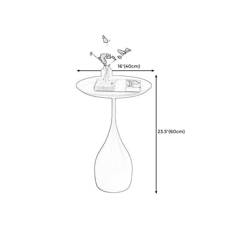 Pedestal Base Design Metal/slate Top Multi-color Selection Iron Round Coffee Table