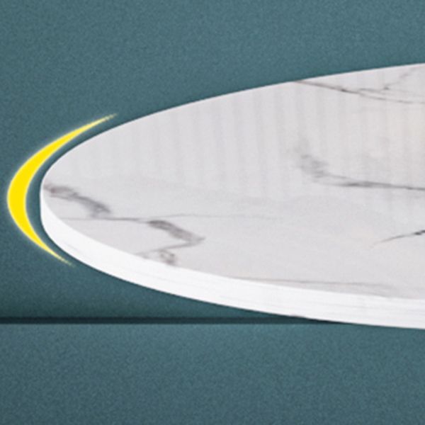 Juego de comedor glamoroso con sillas de cuero 1/4/5 piezas de mesa blanca brillante juego de mesa de comedor de piedra blanca