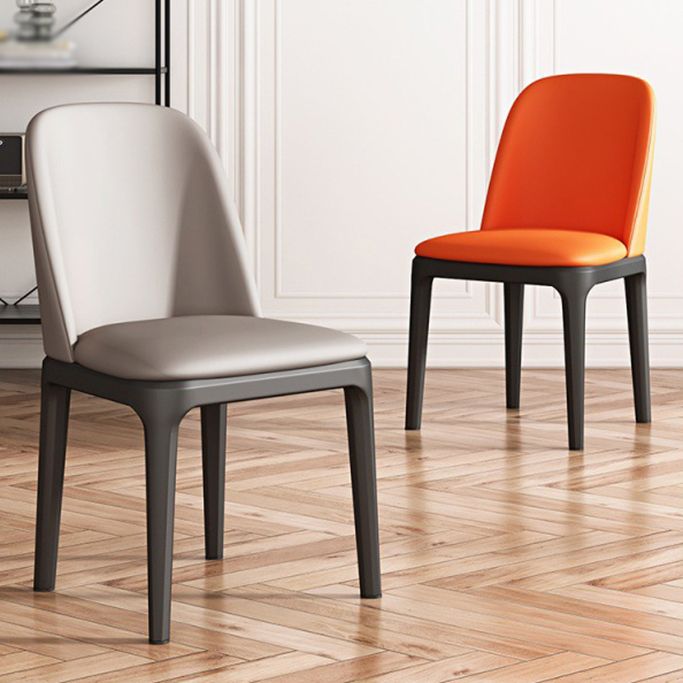 Modern Metal Indoor-Outdoor Side Chair Matte Finish Solid Back Chair Clearhalo 'Dining Chairs' 'Dining Tables & Seating' 'dining_chair' 'furn' 'furn_dining_chair' 'Furniture' 'furniture_dining_chair' 'Kitchen & Dining Furniture' 1200x1200_fcbedbdd-f863-4377-a7f0-b2054b8f28af