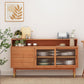 2-Drawer Buffet Stand with Sliding Doors Contemporary Buffet Server
