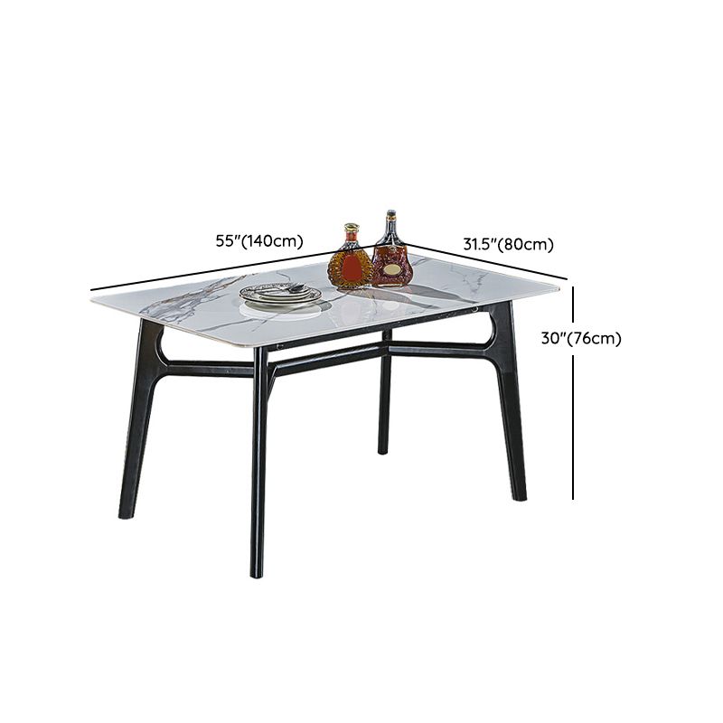 Ensemble de table rectangle de style contemporain 1/2/5 pièces Pièces Ensemble de restauration pour la cuisine