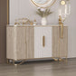 Tavolo da tavolo da tavolo a buffet glam tavolo da sideboard con porte per soggiorno