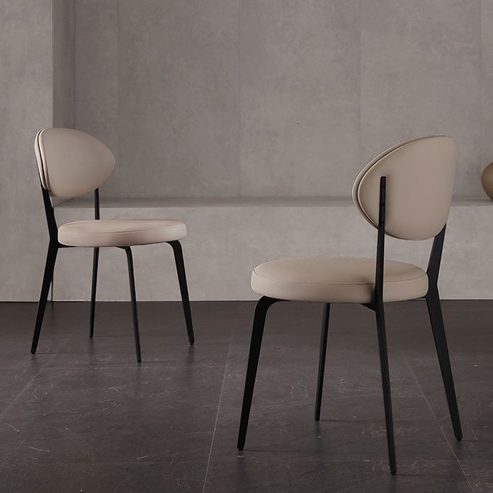 Faux Leather Dining Chairs Upholstered Dining Chairs in White Clearhalo 'Dining Chairs' 'Dining Tables & Seating' 'dining_chair' 'furn' 'furn_dining_chair' 'Furniture' 'Kitchen & Dining Furniture' 1200x1200_fcc0de60-df75-473c-b01c-2246c25661d4