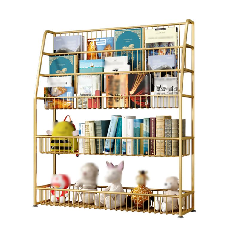 Modern Style Metal Bookshelf Ladder Open Shelf Bookcase for Study Room Clearhalo 'Bookcases' 'Furniture' 'furniture_bookcases' 'kitchen' 'kitchen_bookcases' 'Living Room Furniture' 'Office Furniture' 1200x1200_fcc154ff-875f-41de-bec6-0c1512f50eed