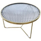 11.8" H Cross Legs Coffee Table Round Clear Glass Cocktail Table Clearhalo 'Coffee & Accent Tables' 'Coffee Tables' 'coffee_tables' 'furn' 'furn_coffee_tables' 'Furniture' 'Living Room Furniture' 1200x1200_fcc21093-dedf-40f6-b4ef-5c77e34bea26