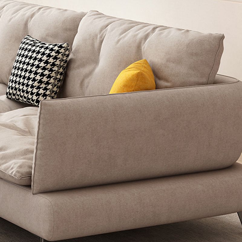 Sofá de la sala escandinava Sofá Cophos de brazo acampanado asiento de tela